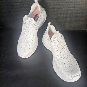 Skechers Flex 3.0 Glam Night Light Silver Style #150172 Slip On Sneakers 8 M